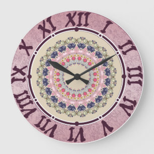 Redondo Grande Reloj de cocina vintage
