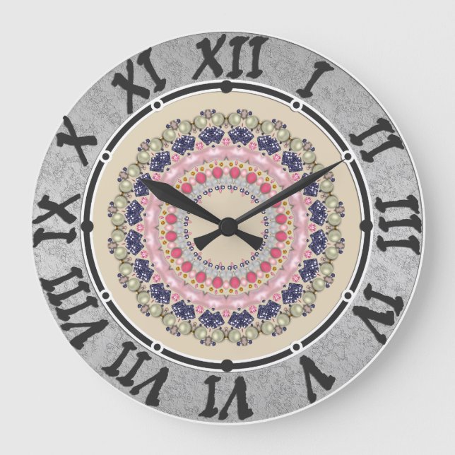 Redondo Grande Reloj de cocina vintage (Anverso)