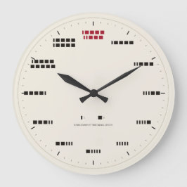 Redondo Grande Reloj de código Morse - Horas en longitud de señal