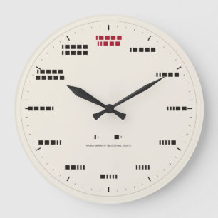 Redondo Grande Reloj de código Morse - Horas en longitud de señal