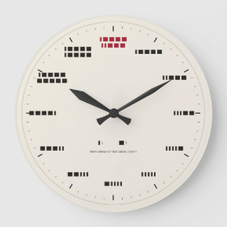 Redondo Grande Reloj de código Morse - Horas en longitud de señal