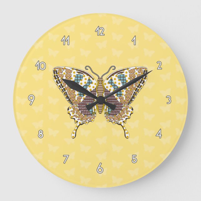 Redondo Grande Reloj de cola Swallowtail azteca (Anverso)