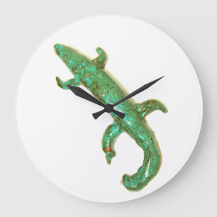 Redondo Grande reloj de cola verde