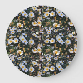 Redondo Grande Reloj de colisiones florales