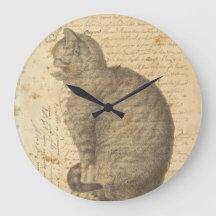 Reloj de congelación de gatos vintage