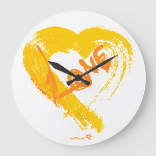 Redondo Grande Reloj de Corazón con Especias de Calabaza