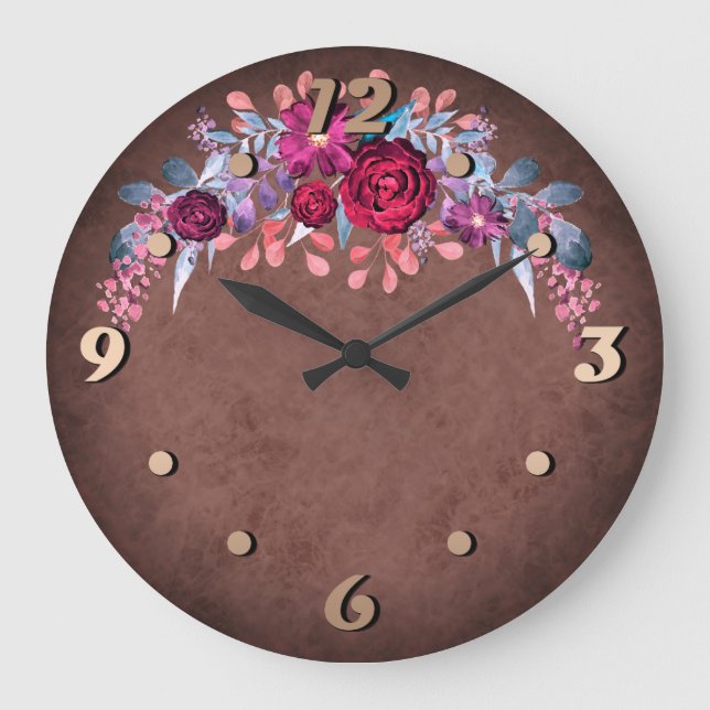 Redondo Grande Reloj de cosecha, acuarela (Anverso)