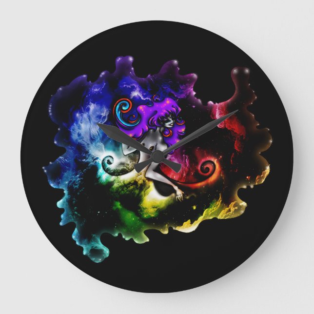 Redondo Grande Reloj de Creación Tatuada (Anverso)