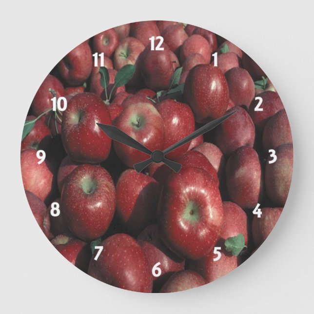 Redondo Grande Reloj de cultivos de Apple rojo delicioso (Anverso)
