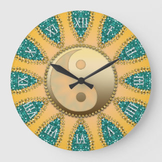 Redondo Grande Reloj de decoración residencial YinYang FengShui d