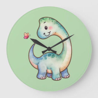 Redondo Grande Reloj de dinosaurio-Brachiosauro
