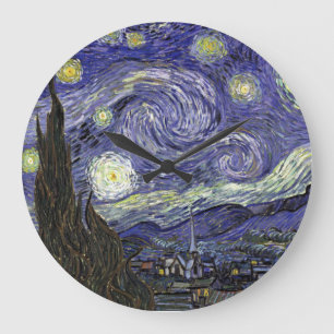 REDONDO GRANDE RELOJ DE DISEÑADOR DE MURO DE STARRY NOCHE VAN GO