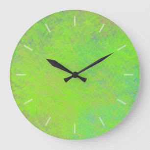 Redondo Grande Reloj de diseño de papel verde limón