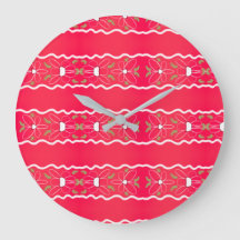 Reloj de diseño floral brillante