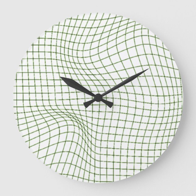 Redondo Grande Reloj de diseño lineal único (Anverso)