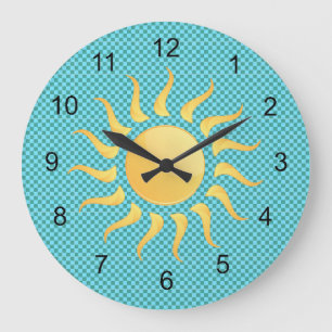 Redondo Grande Reloj de diseño Sunshine