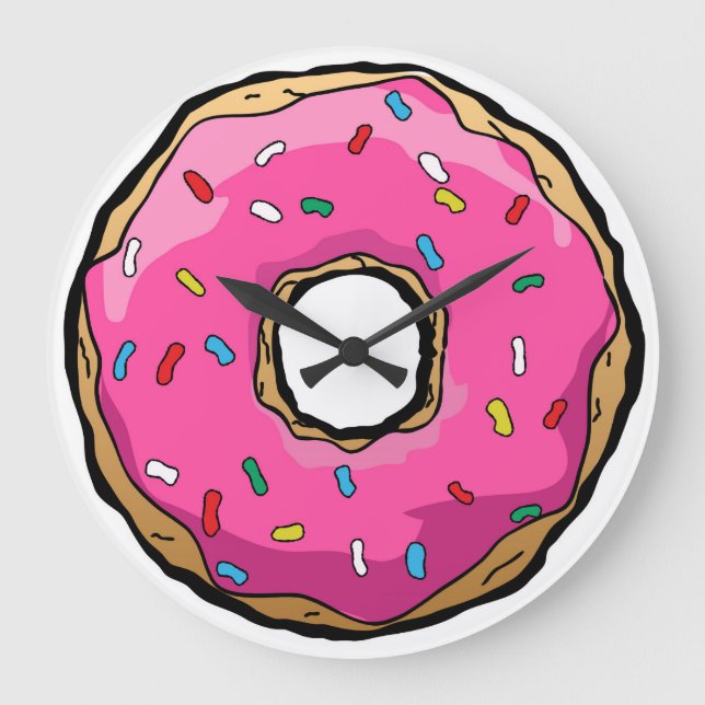 Redondo Grande Reloj de donut (Anverso)