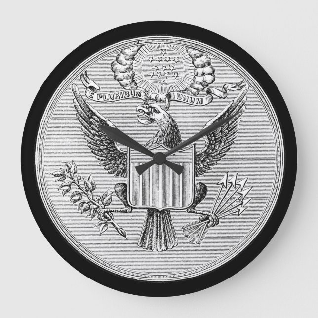 Redondo Grande Reloj de E Pluribus Unum (Anverso)