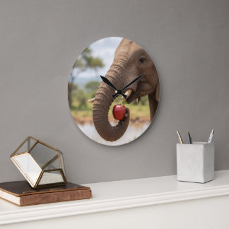 Redondo Grande Reloj de elefante