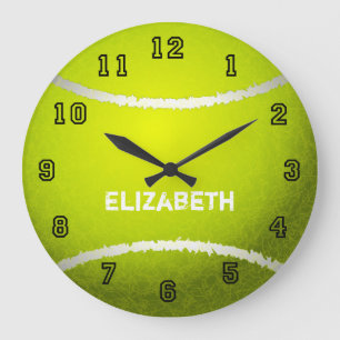 Redondo Grande Reloj de encargo de la bola del tenis