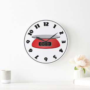 Redondo Grande Reloj de escala de cocina