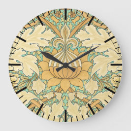 Redondo Grande Reloj de estilo Art Nouveau de William Morris