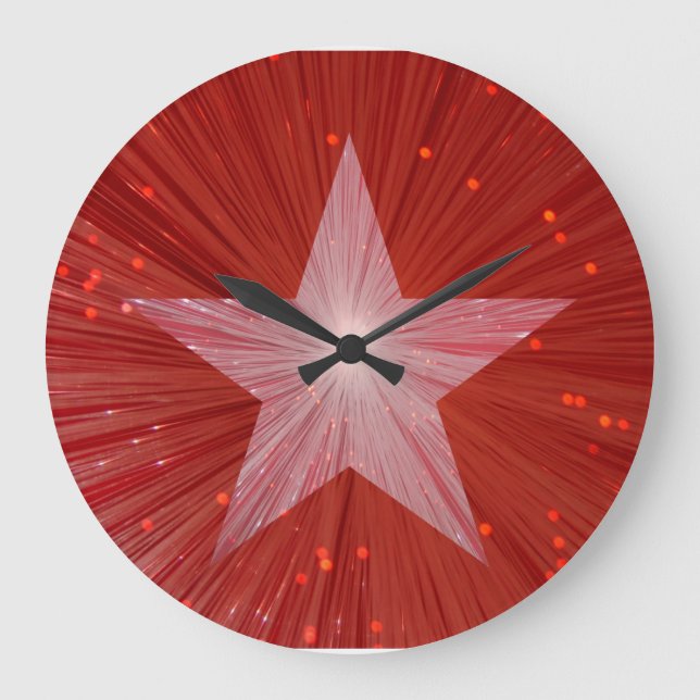 Redondo Grande Reloj de Estrella Roja (Anverso)