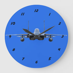 Redondo Grande Reloj de F-15C Eagle