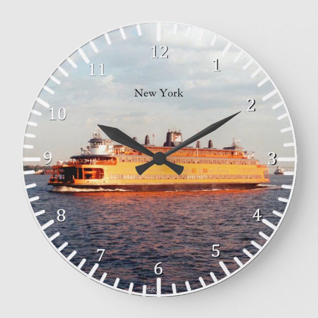 Redondo Grande Reloj de ferry de Staten Island (Anverso)