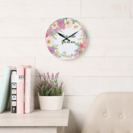 Redondo Grande Reloj de flores de Garland