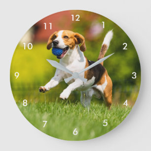 Redondo Grande Reloj de Fotos Personalizado