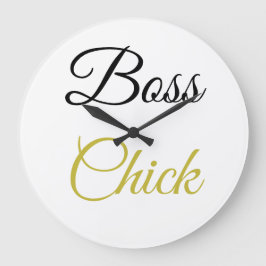 Redondo Grande Reloj de fuente dorado negro de Avryl Fleur