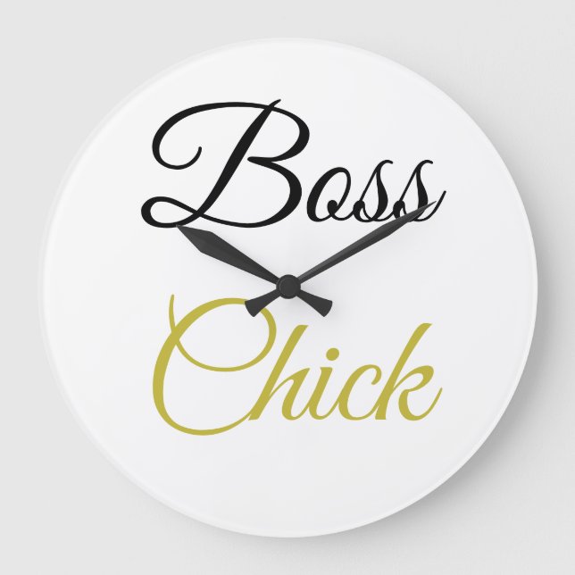 Redondo Grande Reloj de fuente dorado negro de Avryl Fleur (Anverso)