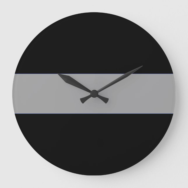 Redondo Grande Reloj de funcionario correccional de línea gris de (Anverso)