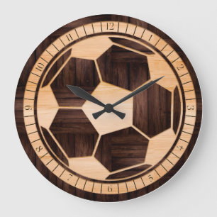 Redondo Grande Reloj de fútbol , Reloj de fútbol, artesanal de ma