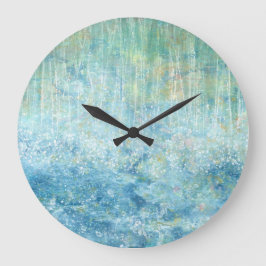 Redondo Grande Reloj de gatos de lluvia