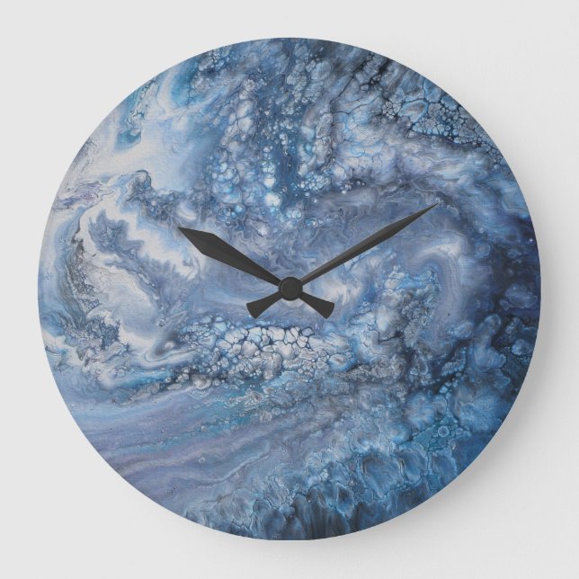 Redondo Grande Reloj de Geode Crystal (Anverso)