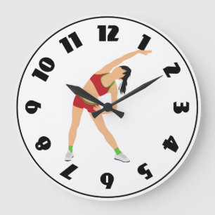 Redondo Grande Reloj de gimnasta calentando