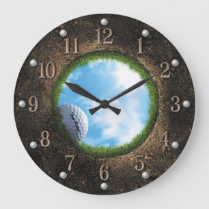 Redondo Grande Reloj de golf personalizado