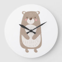 Reloj de guarnición de color de agua del oso de ab