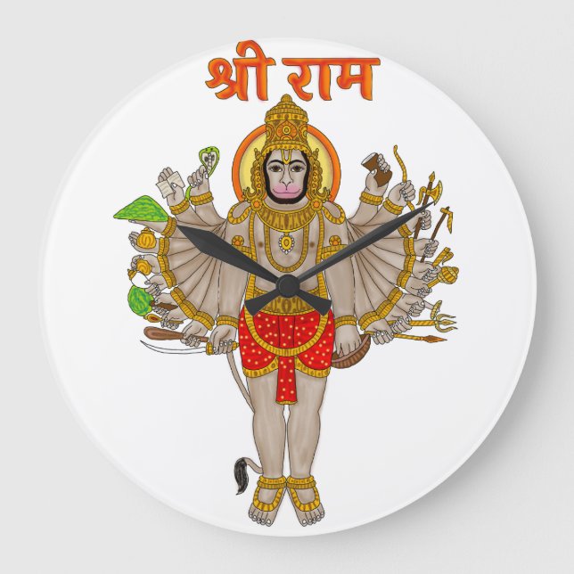 Redondo Grande Reloj de Hanuman (Anverso)