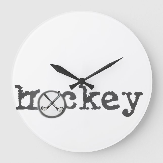 Redondo Grande Reloj de hockey (Anverso)