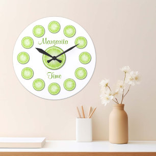 Redondo Grande Reloj de hora de Margarita