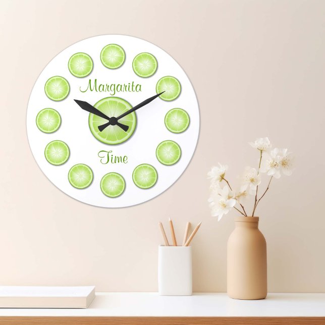Redondo Grande Reloj de hora de Margarita (Margarita Time Clock. A burst of sunshine for your kitchen or party zone! )
