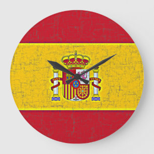 Redondo Grande Reloj de la BANDERA de ESPAÑA
