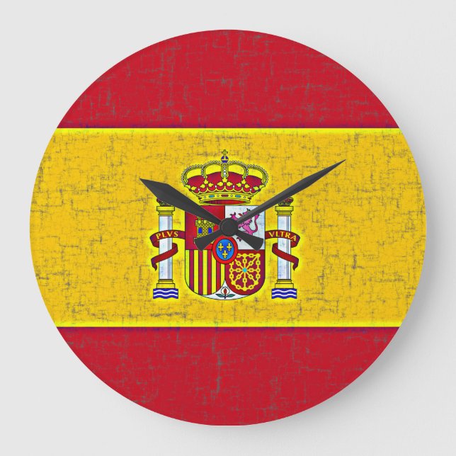 Redondo Grande Reloj de la BANDERA DE ESPAÑA (Anverso)