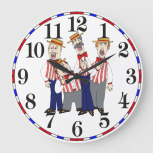 Redondo Grande Reloj de la barbería