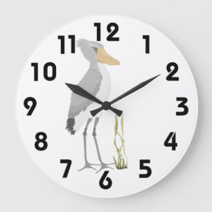 Redondo Grande Reloj de la cigüeña de Shoebill