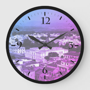 Redondo Grande Reloj de la ciudad de Nafplion Grecia Vintage