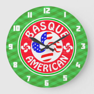 Redondo Grande Reloj de la cruz Euskara Lauburu